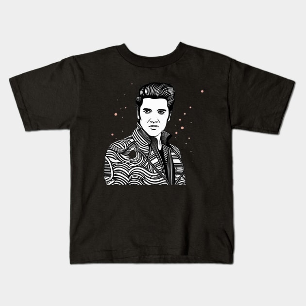 Elvis Presley vintage 80's Kids T-Shirt by Aldrvnd